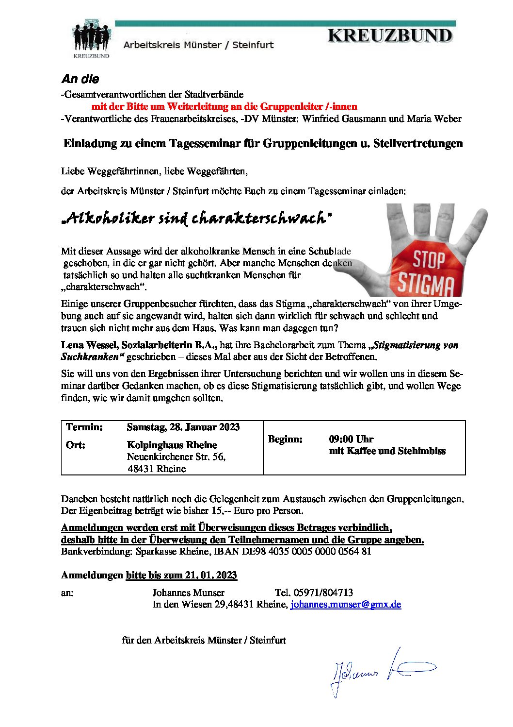 Tagesseminar AK Münster/Steinfurt